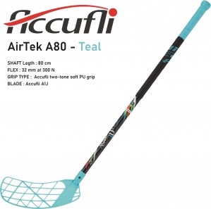 Florbalová hokejka ACCUFLI AirTek A80 Teal | DJK Sport B2B