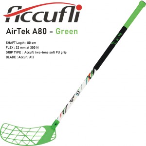 Florbalová hokejka ACCUFLI AirTek A80 Green | DJK Sport B2B
