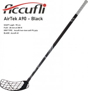 Florbalová hokejka ACCUFLI AirTek A90 Black | DJK Sport B2B