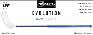 Florbalová hokejka MPS EVOLUTION Navy/White IFF | DJK Sport B2B