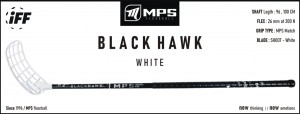Florbalová hokejka MPS BLACK HAWK Black/White IFF | DJK Sport B2B