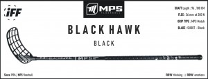 Florbalová hokejka MPS BLACK HAWK Black IFF | DJK Sport B2B