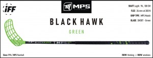 Florbalová hokejka MPS BLACK HAWK Green IFF | DJK Sport B2B