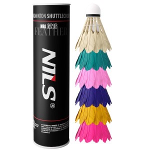 Badmintonové košíky z peria NILS NBL6216 multicolor 6 ks | DJK Sport B2B