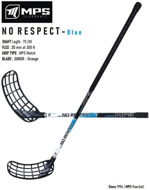 Florbalová hokejka MPS NO RESPECT Black/Blue 95 cm | DJK Sport B2B