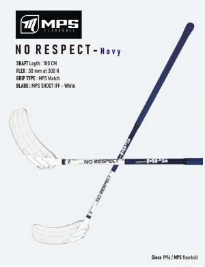 Florbalová hokejka MPS NO RESPECT Navy/white 95 cm | DJK Sport B2B