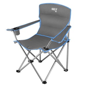 Skladacia stolička NILS Camp NC3079 sivá-modrá | DJK Sport B2B