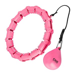 Masážna hula hoop ONE Fitness OHA02 so závažím ružová | DJK Sport B2B