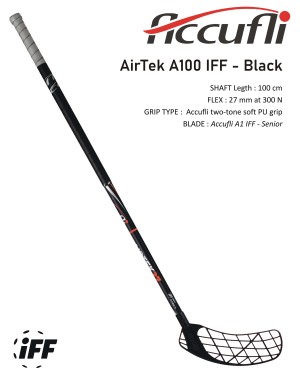 Florbalová hokejka Accufli AirTek IFF , Black | DJK Sport B2B