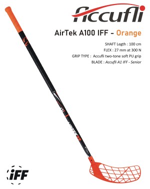 Florbalová hokejka Accufli AirTek IFF , Orange | DJK Sport B2B