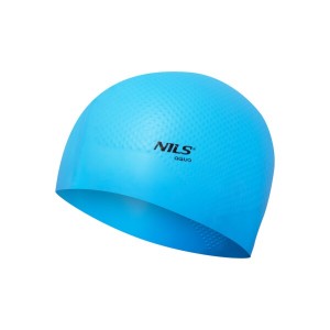 Silikónová čiapka NILS Aqua NQC Dots svetlomodrá | DJK Sport B2B