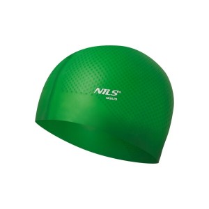 Silikónová čiapka NILS Aqua NQC Dots zelená | DJK Sport B2B