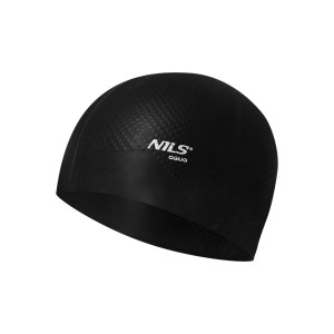 Silikónová čiapka NILS Aqua NQC Dots čierna | DJK Sport B2B