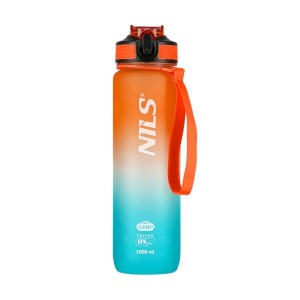 Tritánová fľaša na pitie NILS Camp NCD68 1000 ml oranžovo-modrá | DJK Sport B2B