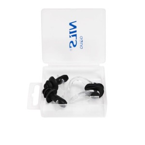 Sada silikónových špuntov do uší a upchávky nosa NILS Aqua NQAW30 čierna | DJK Sport B2B