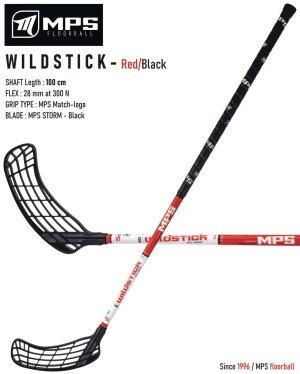 Florbalová hokejka MPS WILDSTICK Red - Black | DJK Sport B2B