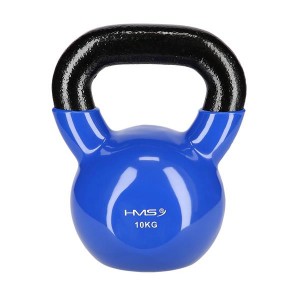 Kettlebell pokrytý vinylom HMS KN 10 kg, modrý | DJK Sport B2B