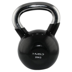 KT 20 KG ČIERNY KETTLEBELL S CHROMOVANÝM ÚCHOPOM HMS | DJK Sport B2B