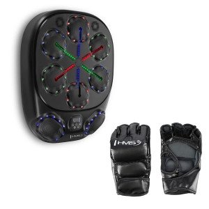 Elektronický boxerský terč HMS TB10 s LED, Bluetooth a rukavicami (Music Boxing Machine) | DJK Sport B2B