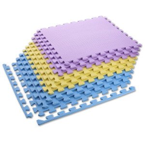 Ochranná puzzle podložka ONE Fitness MP10 žlto-modro-fialová | DJK Sport B2B