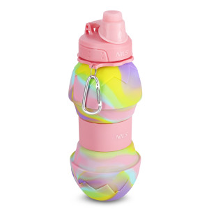 Skladacia silikónová fľaša NILS Camp NC4102 700ml ružová | DJK Sport B2B