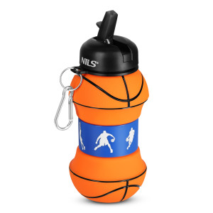 Skladacia silikónová fľaša NILS Camp NC4104 550ml basketbal | DJK Sport B2B