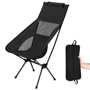 Ultraľahké skladacie kreslo NILS Camp NC3321 čierne | DJK Sport B2B
