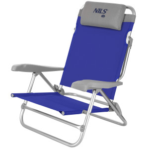 Skladacia kempingová stolička NILS Camp NC3502 sivá/modrá | DJK Sport B2B