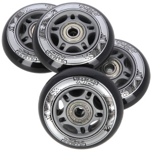 Súprava čiernych PU koliesok 72x24 + ložiská ABEC9 NILS EXTREME | DJK Sport B2B