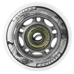 Súprava bielych PU koliesok 64x24 + ložiská ABEC7 NILS EXTREME | DJK Sport B2B