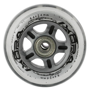 Súprava čírych PU koliesok 84x24 + ložiská ABEC7 NILS EXTREME | DJK Sport B2B