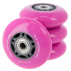 PU kolieska s ložiskami NILS EXTREME 70x24mm ABEC 7 ružové | DJK Sport B2B