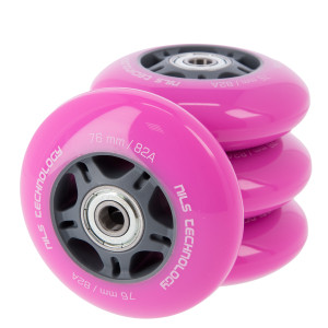 PU kolieska s ložiskami NILS EXTREME 76x24mm ABEC 7 ružové | DJK Sport B2B