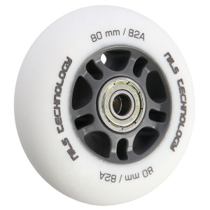 Matné kolieska NILS Extreme PU 80x24 82A s ložiskami ABEC 9, biele, 4 ks | DJK Sport B2B