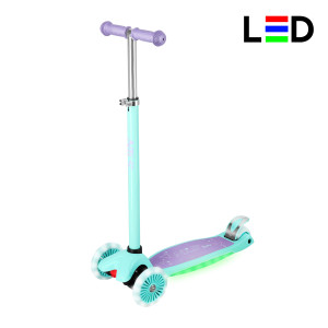 Detská trojkolesová kolobežka NILS Fun HLB1310 s LED fialová | DJK Sport B2B
