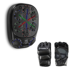 Elektronický boxerský terč HMS TB10 s LED, Bluetooth a rukavicami (Music Boxing Machine) | DJK Sport B2B