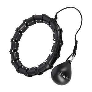 Masážny hula hoop HMS HHW11 PLUS SIZE so závažím čierna | DJK Sport B2B