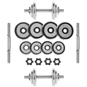 Činkový set v kufríku HMS STC-20, chrómovaný, 20 kg | DJK Sport B2B