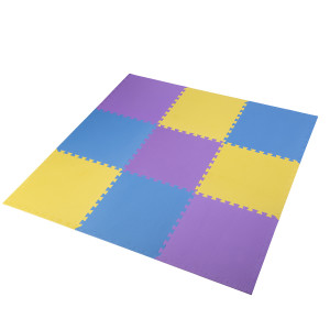 Ochranná puzzle podložka ONE Fitness MP10 žlto-modro-fialová | DJK Sport B2B