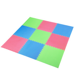 Ochranná puzzle podložka ONE Fitness MP10 zelená-modrá-červená | DJK Sport B2B