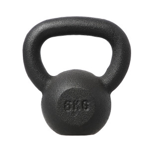 Liatinový kettlebell HMS KZG06 6 kg, čierny | DJK Sport B2B