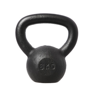 Liatinový kettlebell HMS KZG08 8 kg, čierny | DJK Sport B2B