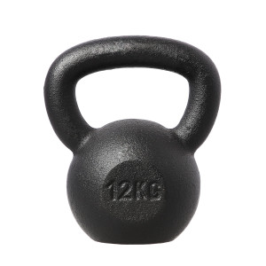 Liatinový kettlebell HMS KZG12 12 kg, čierny | DJK Sport B2B