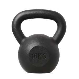 Liatinový kettlebell HMS KZG16 16 kg, čierny | DJK Sport B2B