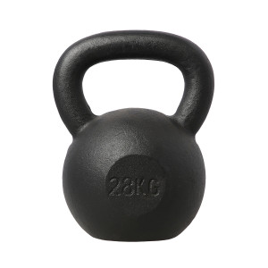 Liatinová kettlebell HMS KZG28 28 kg, čierna | DJK Sport B2B