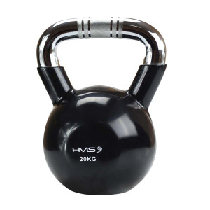 Kettlebell s chrómovaným úchopom HMS KTC 20 kg čierny | DJK Sport B2B