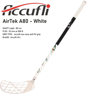 Florbalová hokejka ACCUFLI AirTek A80 White | DJK Sport B2B
