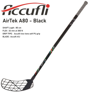 Florbalová hokejka ACCUFLI AirTek A80 Black | DJK Sport B2B